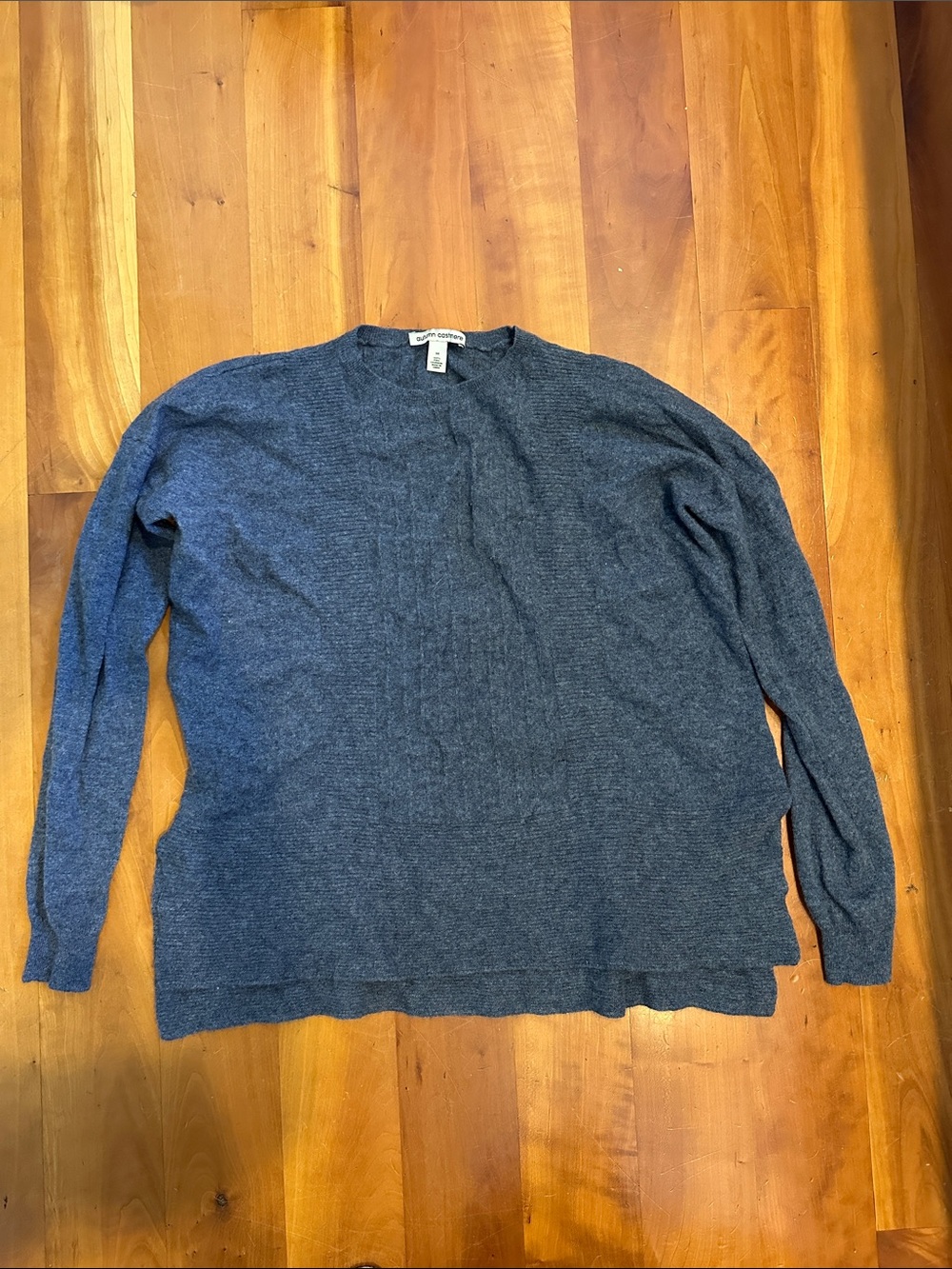 Autumn Cashmere Women's Crew Neck Sweater in Heather Navy